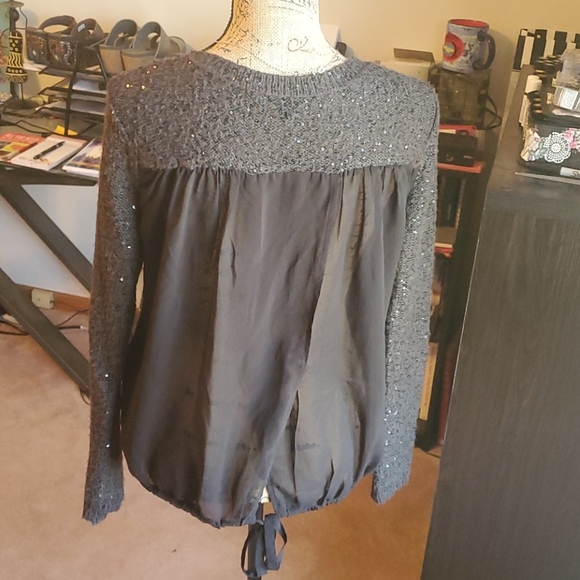 American Eagle Outfitters sequined sweater size La - Picture 4 of 13